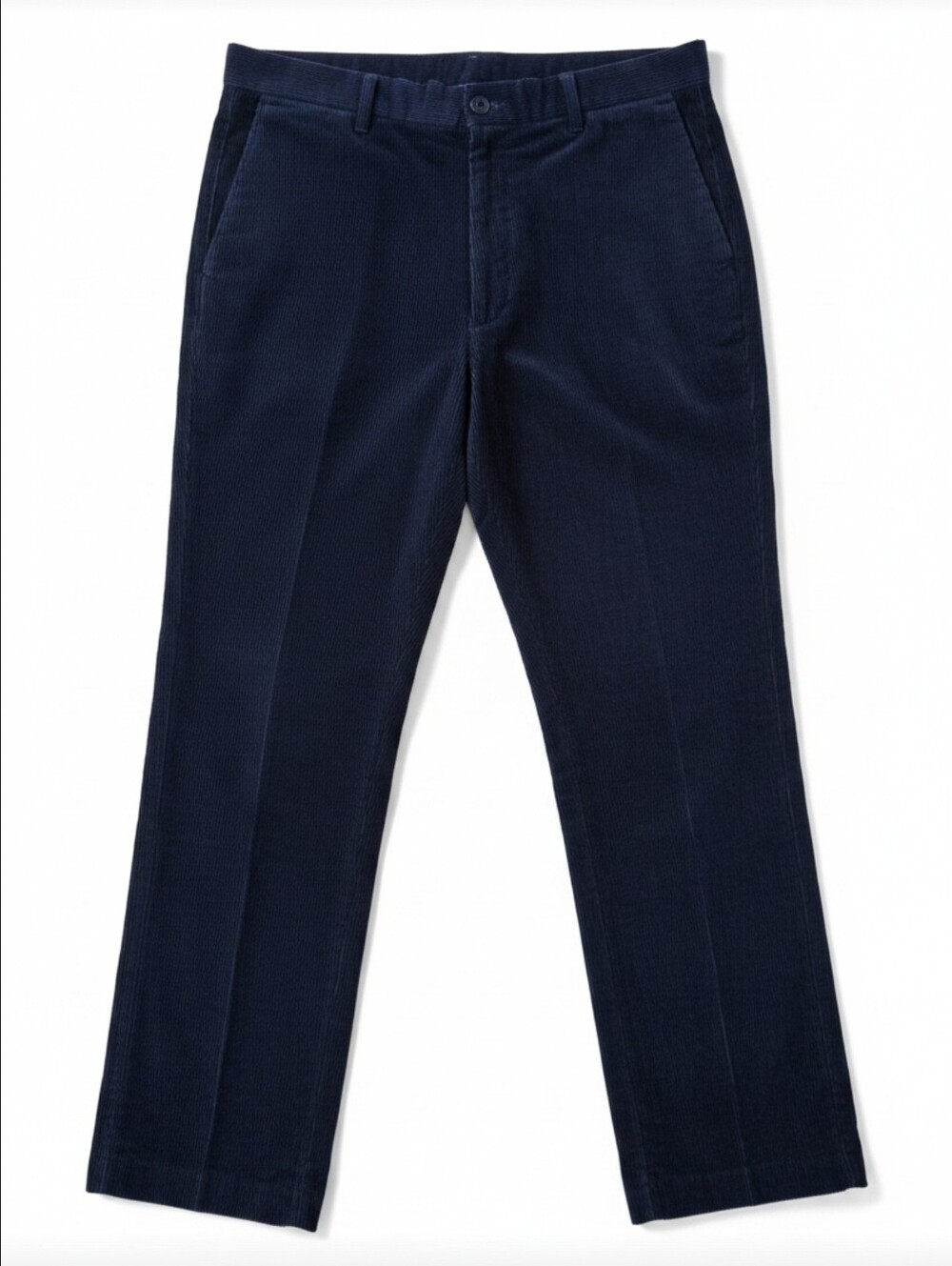Peter Christian Navy Blue Luxury 100% Cotton Corduroy Trousers Pants 34x31